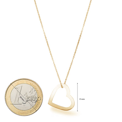 Ketting met uitgesneden hartje (Zilver)